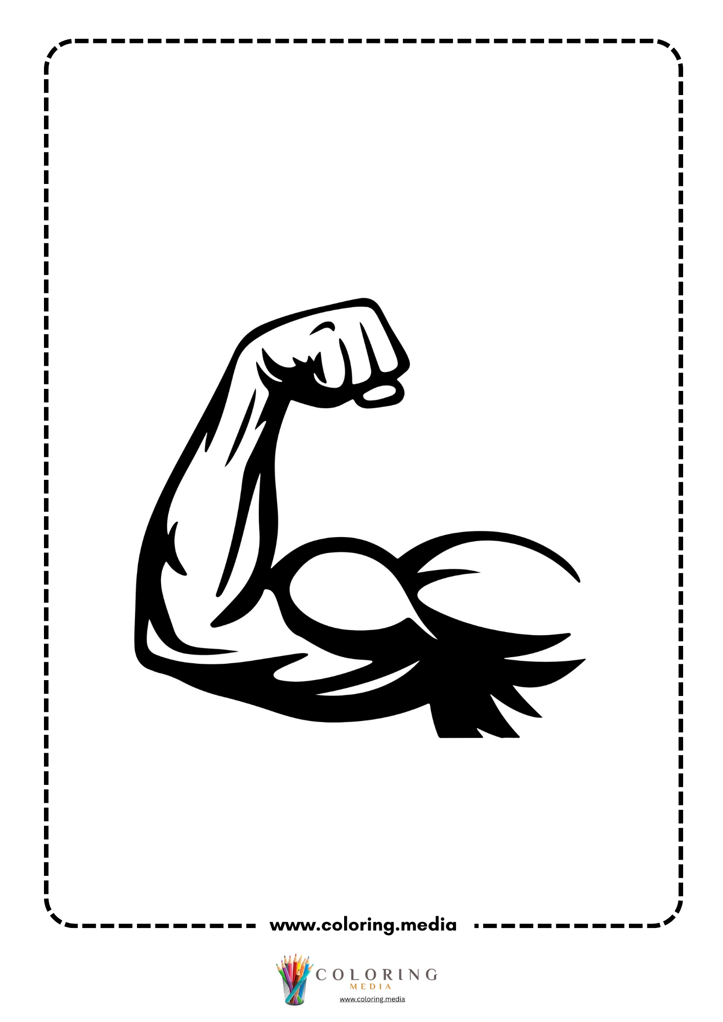 Flexed arm muscle
