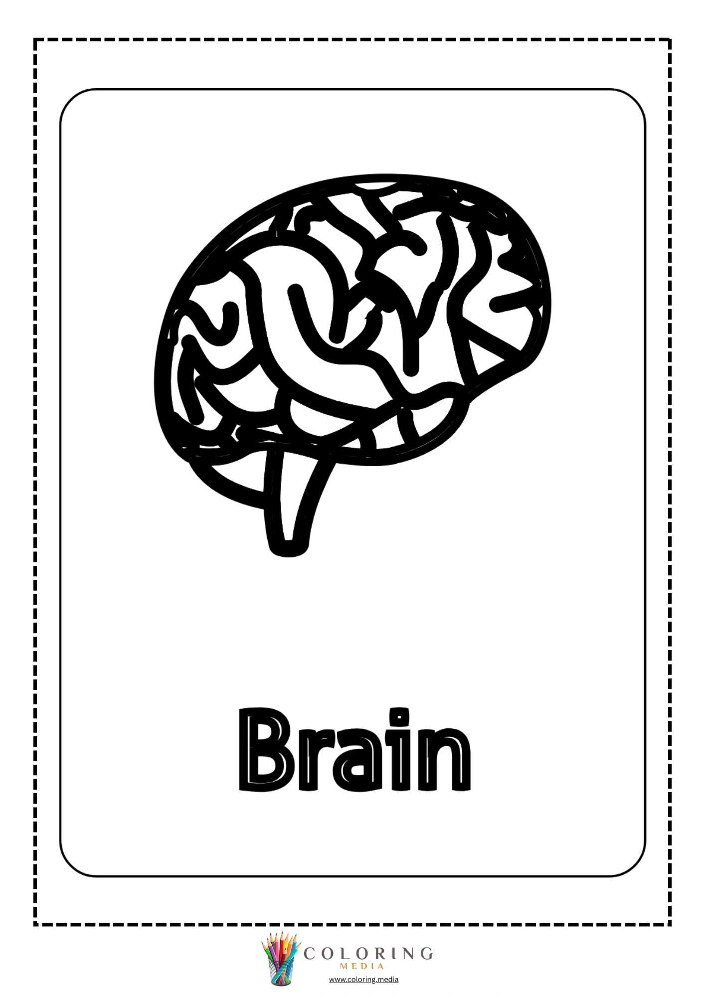 Brain body part outline