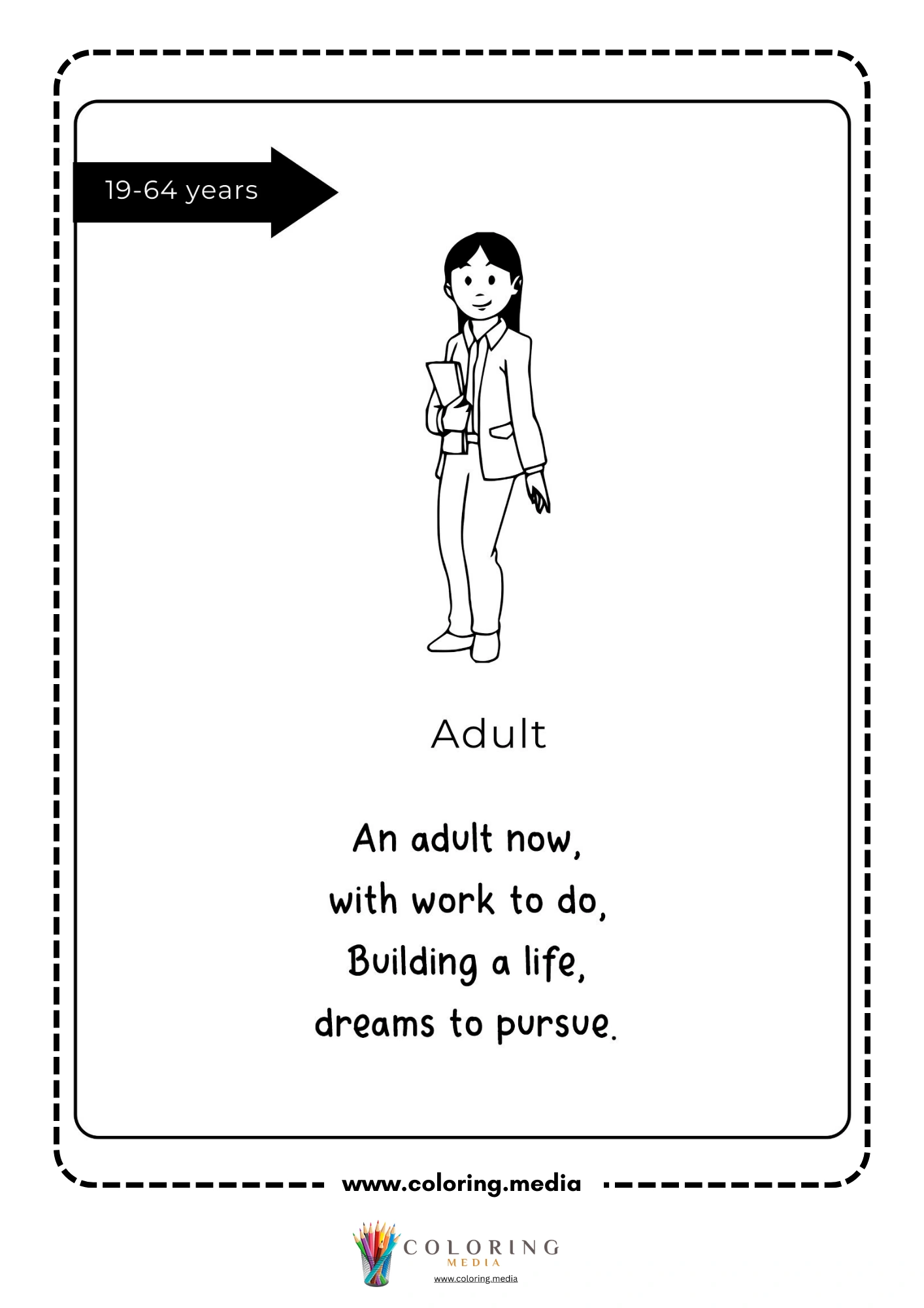 Adult stage with poem
