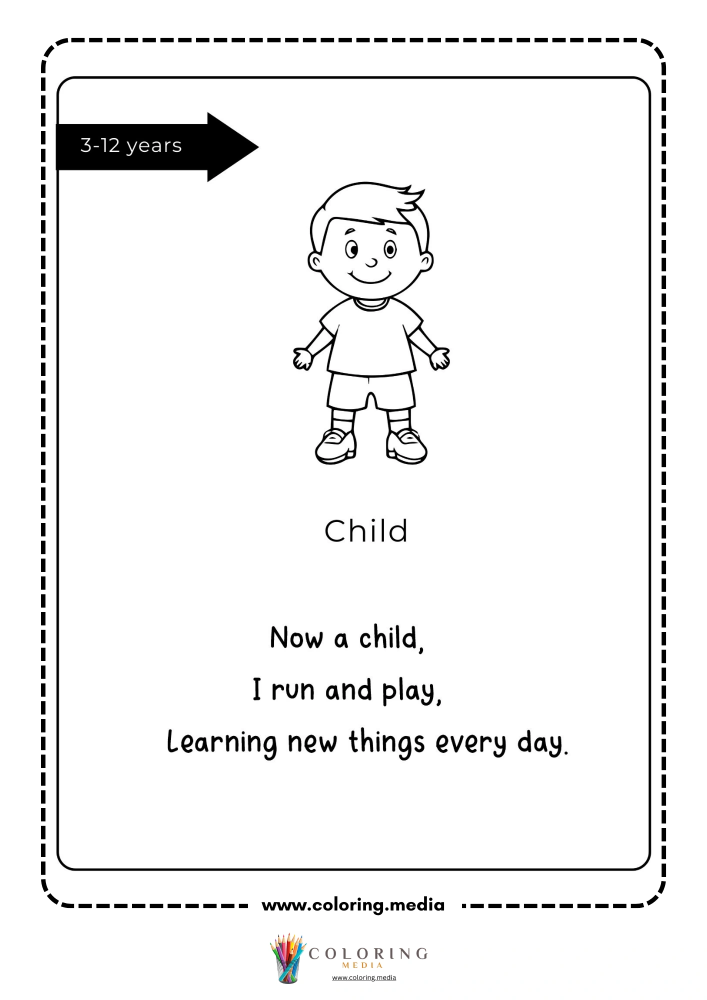 Child stage with poem