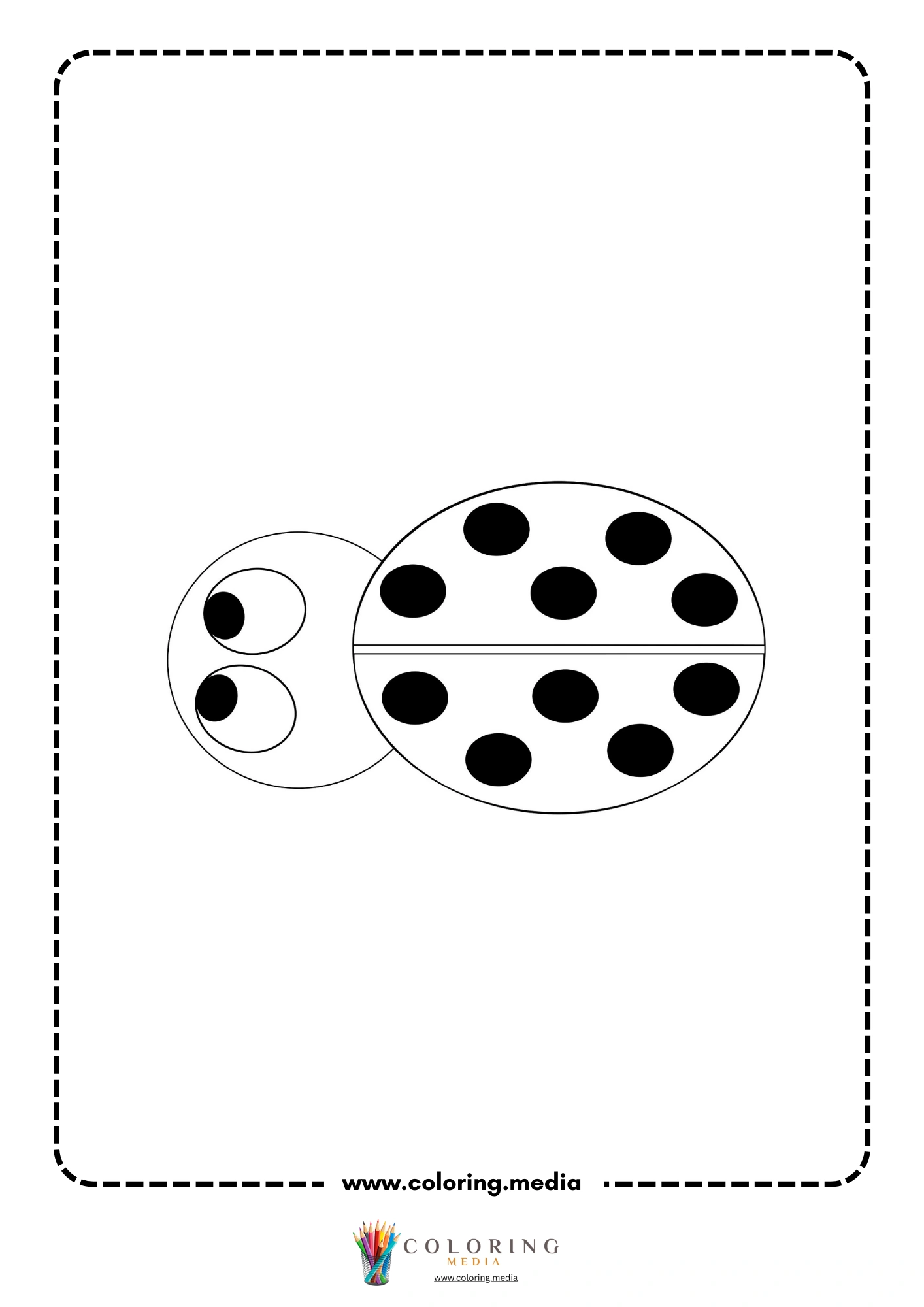 Ladybug body craft pieces