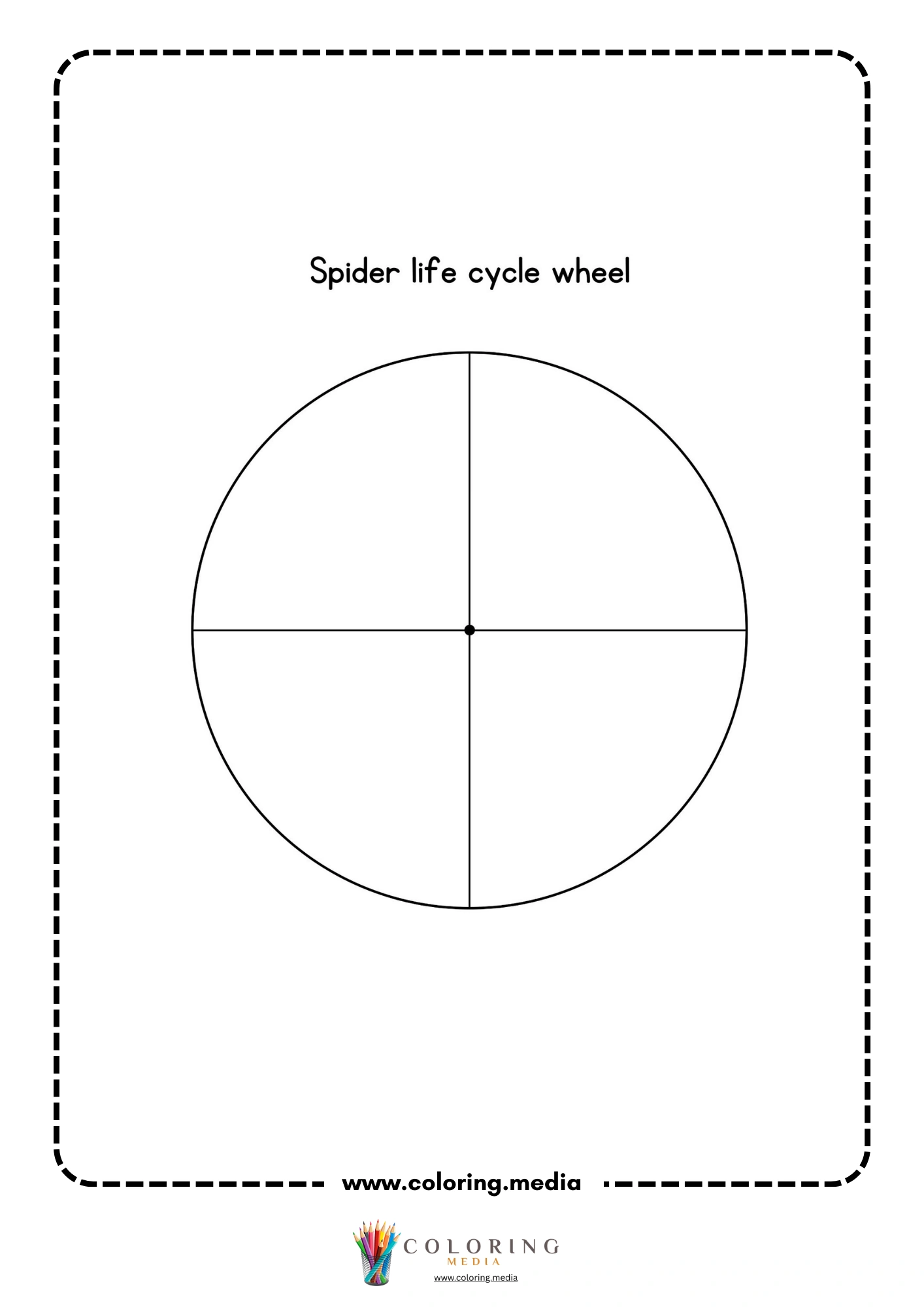 Spider life cycle wheel template