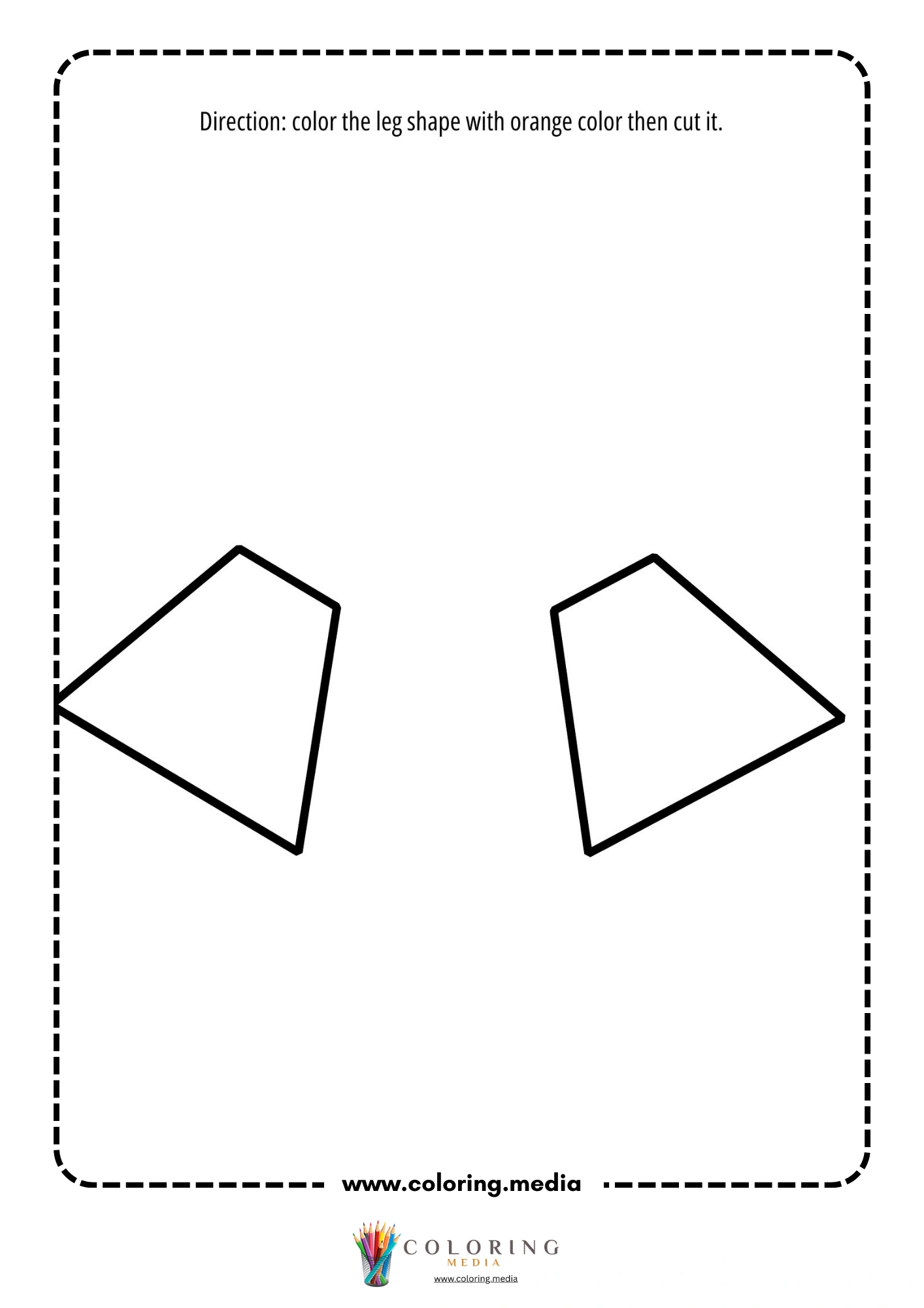 Penguin leg cutout shapes