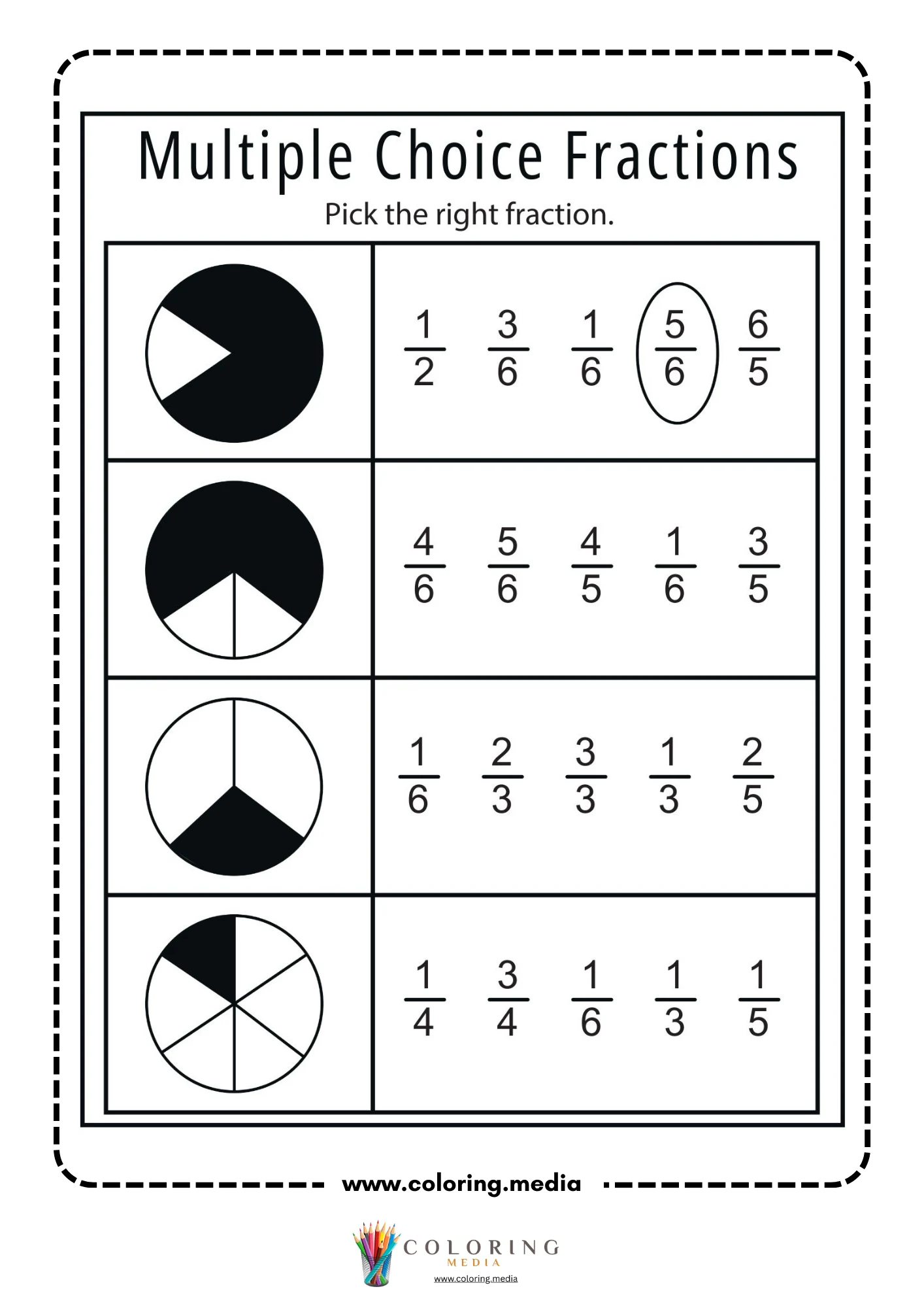 Ice cream fraction worksheet with recipe coloring prompts