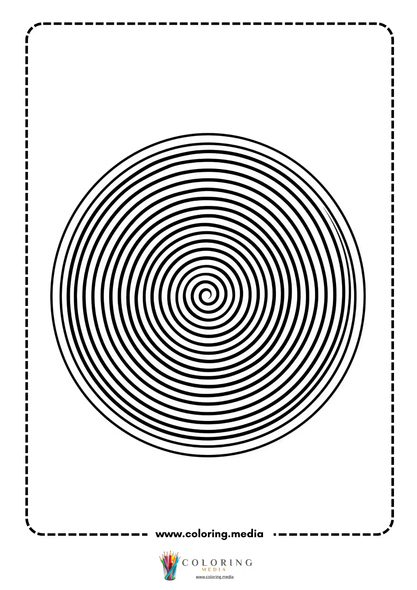 Easy scallop scale pattern coloring page