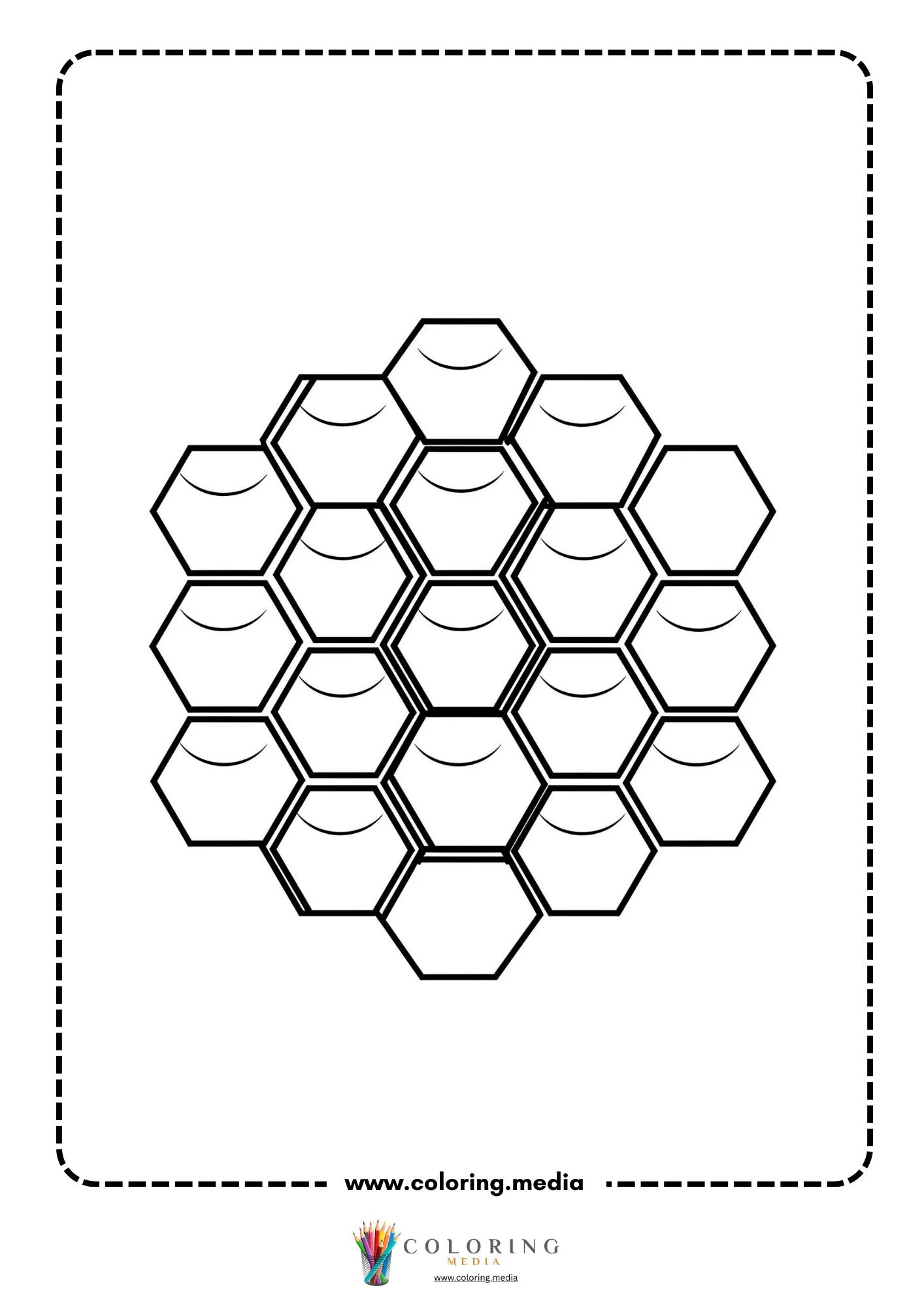 Easy abstract geometric pattern coloring page page 17