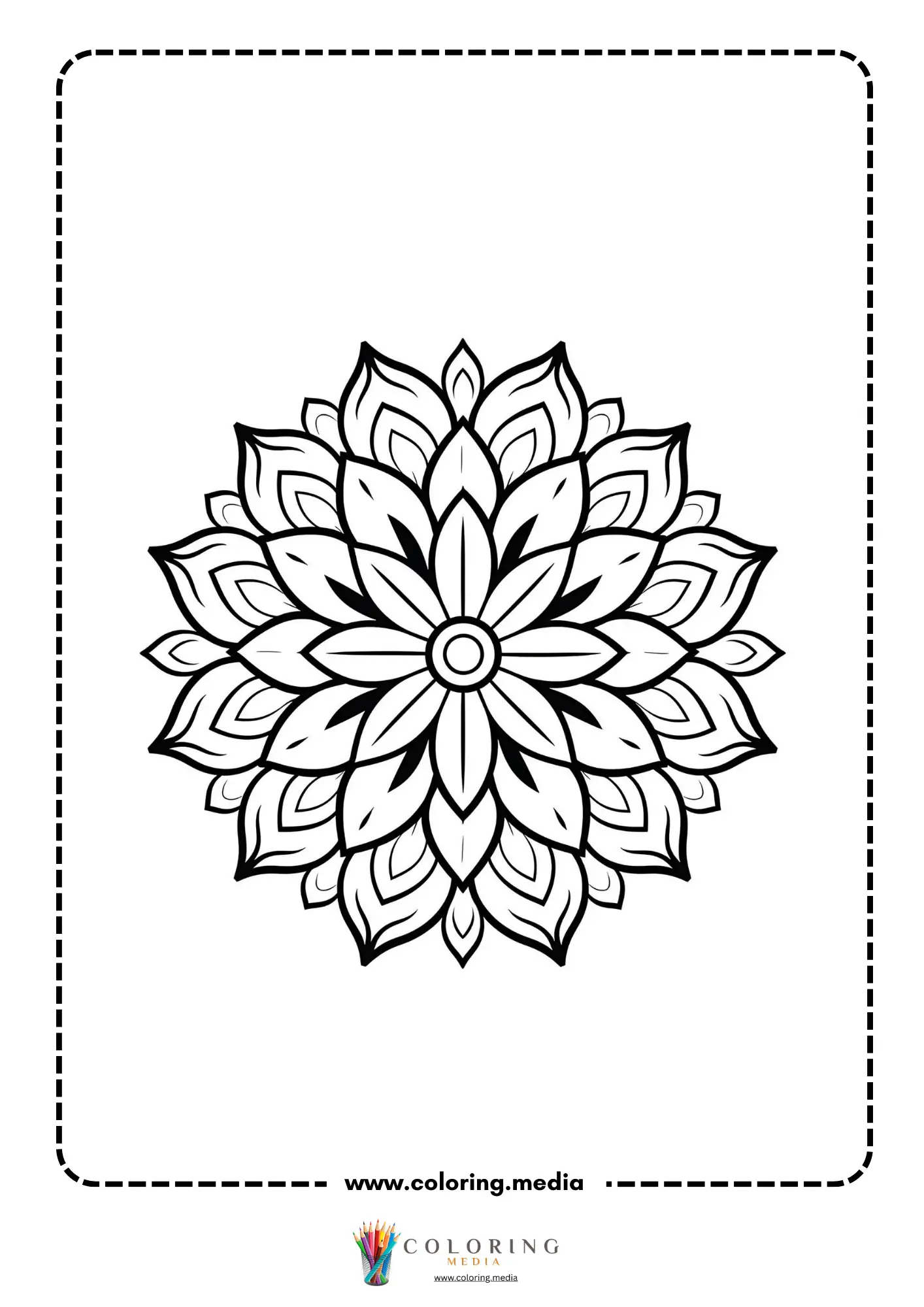 Easy abstract geometric pattern coloring page page 23