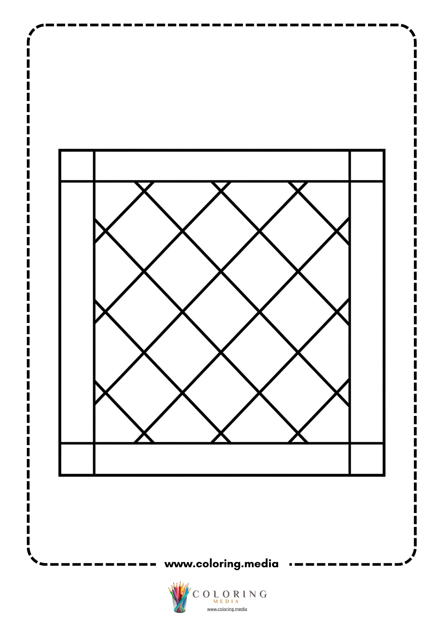 Easy abstract geometric pattern coloring page page 30