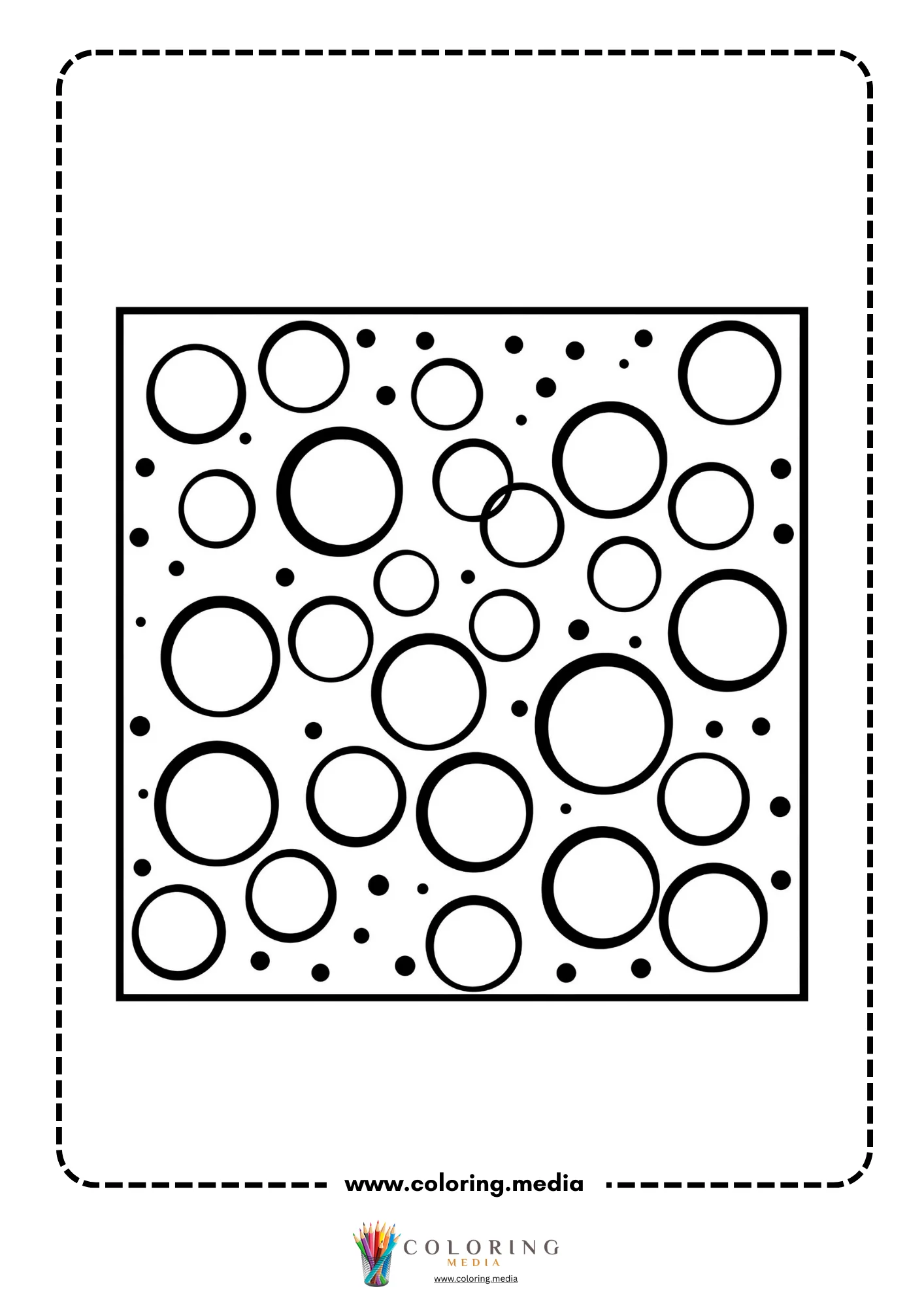 Easy abstract geometric pattern coloring page page 32