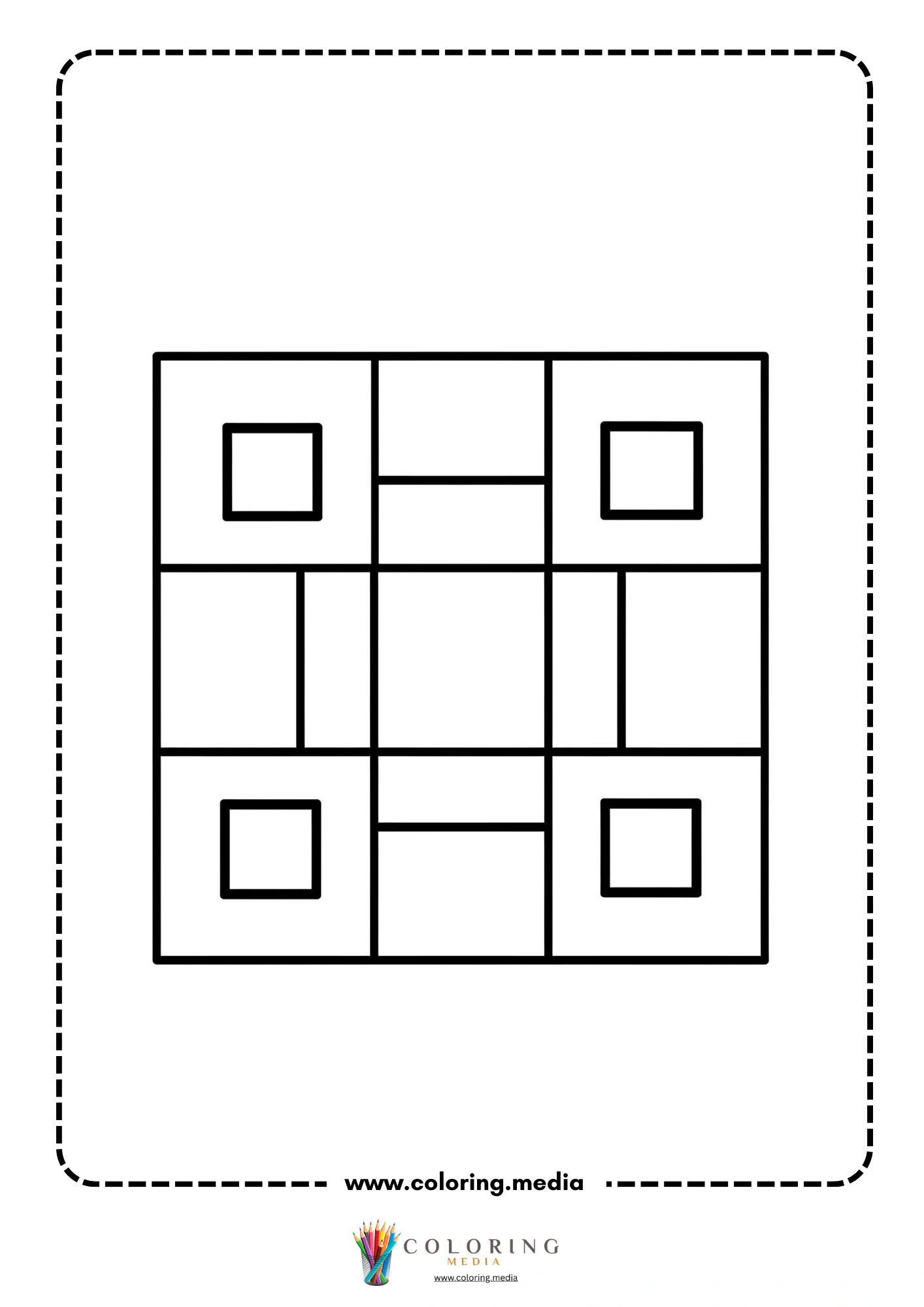 Easy abstract geometric pattern coloring page page 37