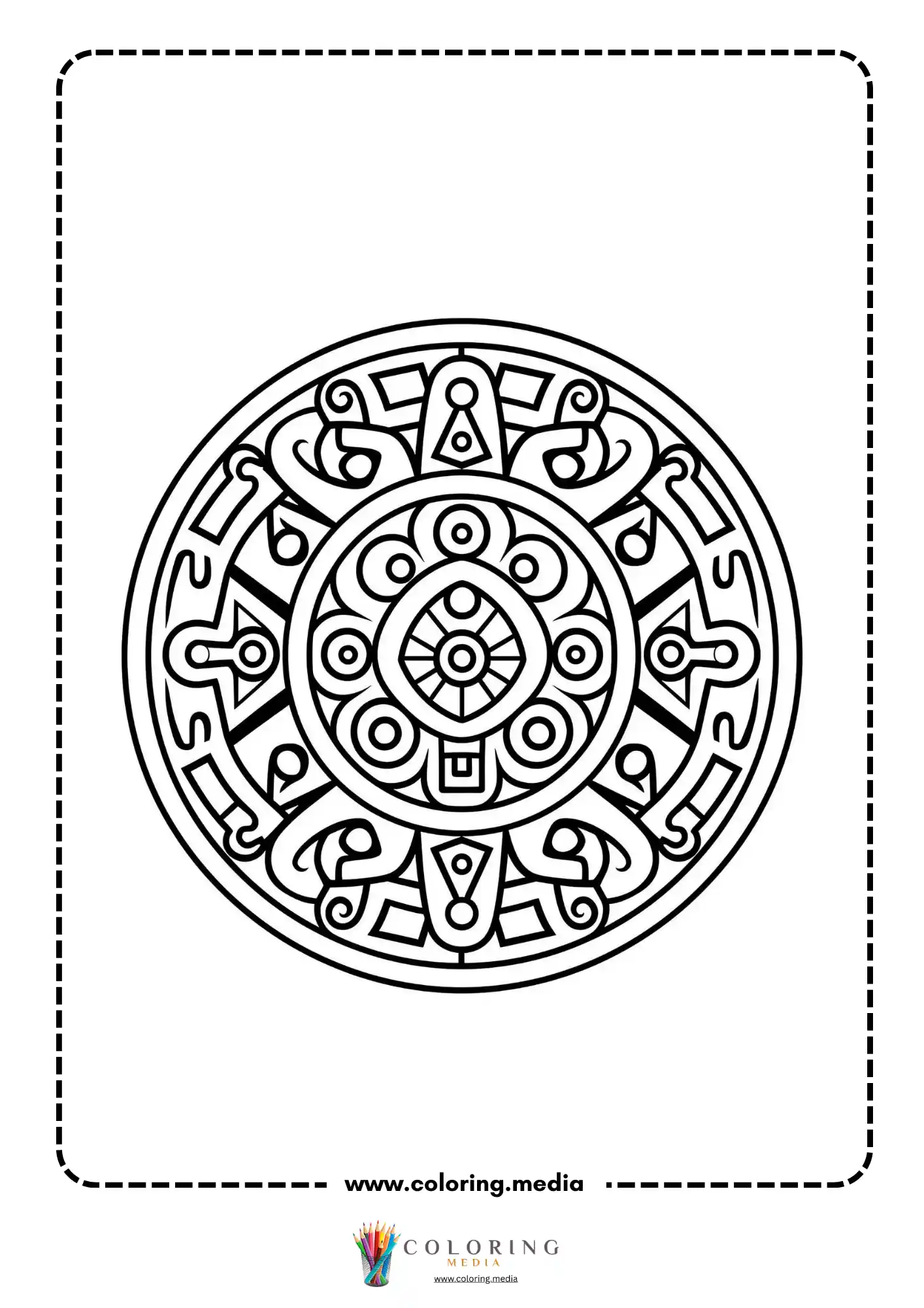 Easy abstract geometric pattern coloring page page 42