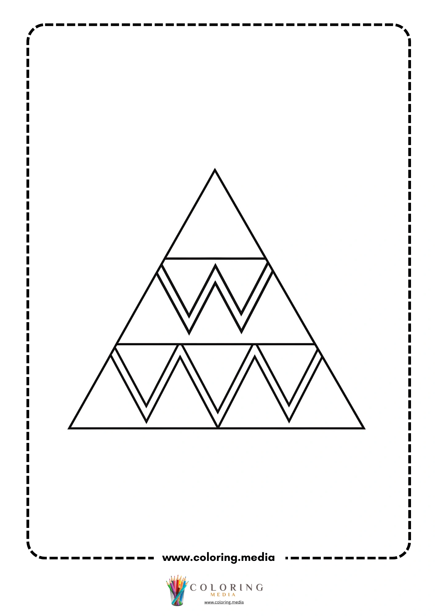 Easy abstract geometric pattern coloring page page 43
