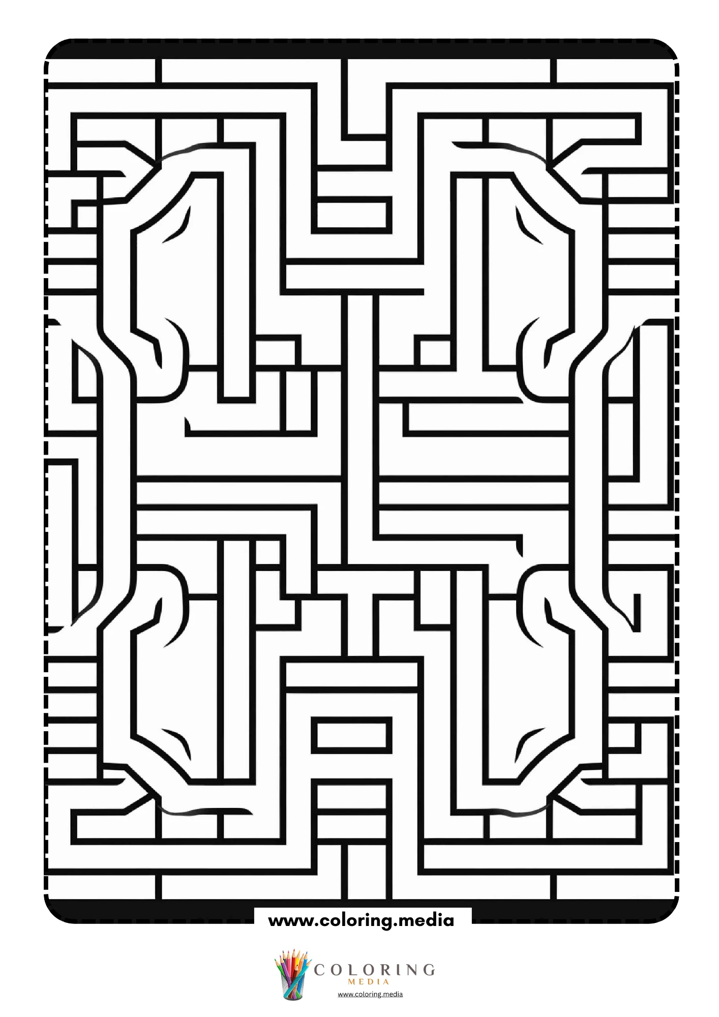 Geometric pattern coloring page with repeating line art page 5