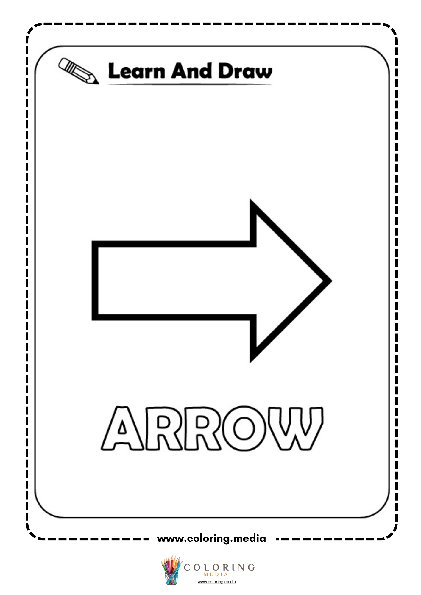 Learn and draw geometric shape activity coloring page page 17