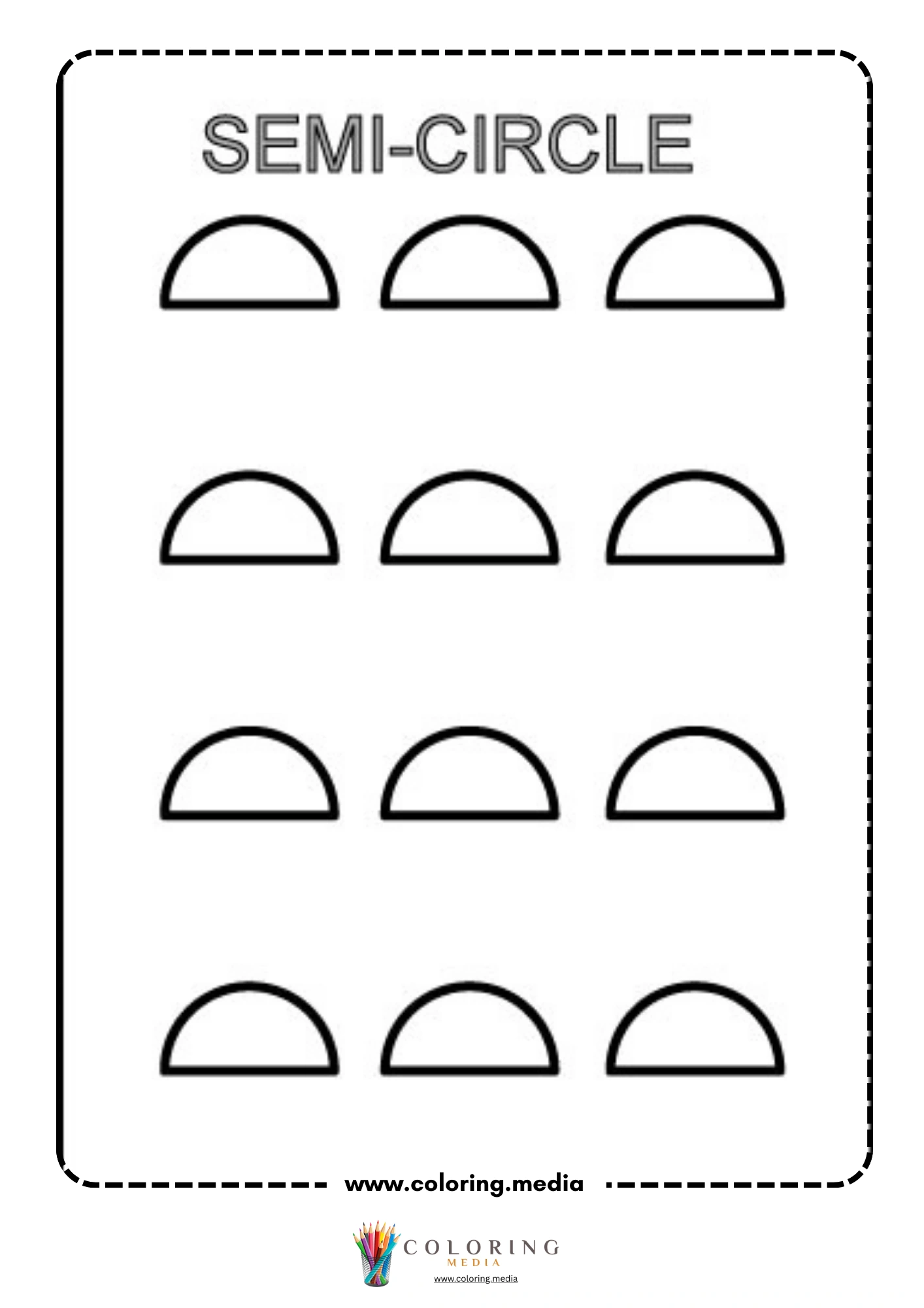 Learn and draw geometric shape activity coloring page page 29
