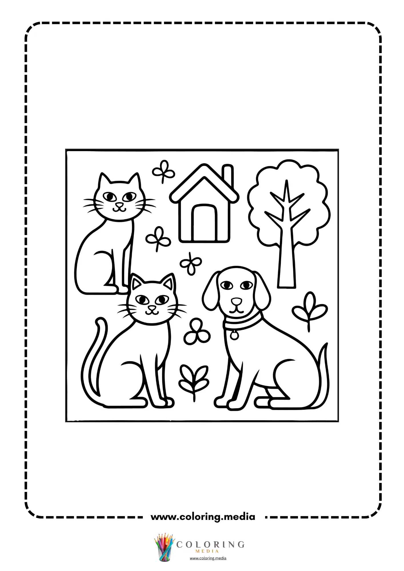 Multi-shapes coloring page with mixed geometric outline shapes page 27