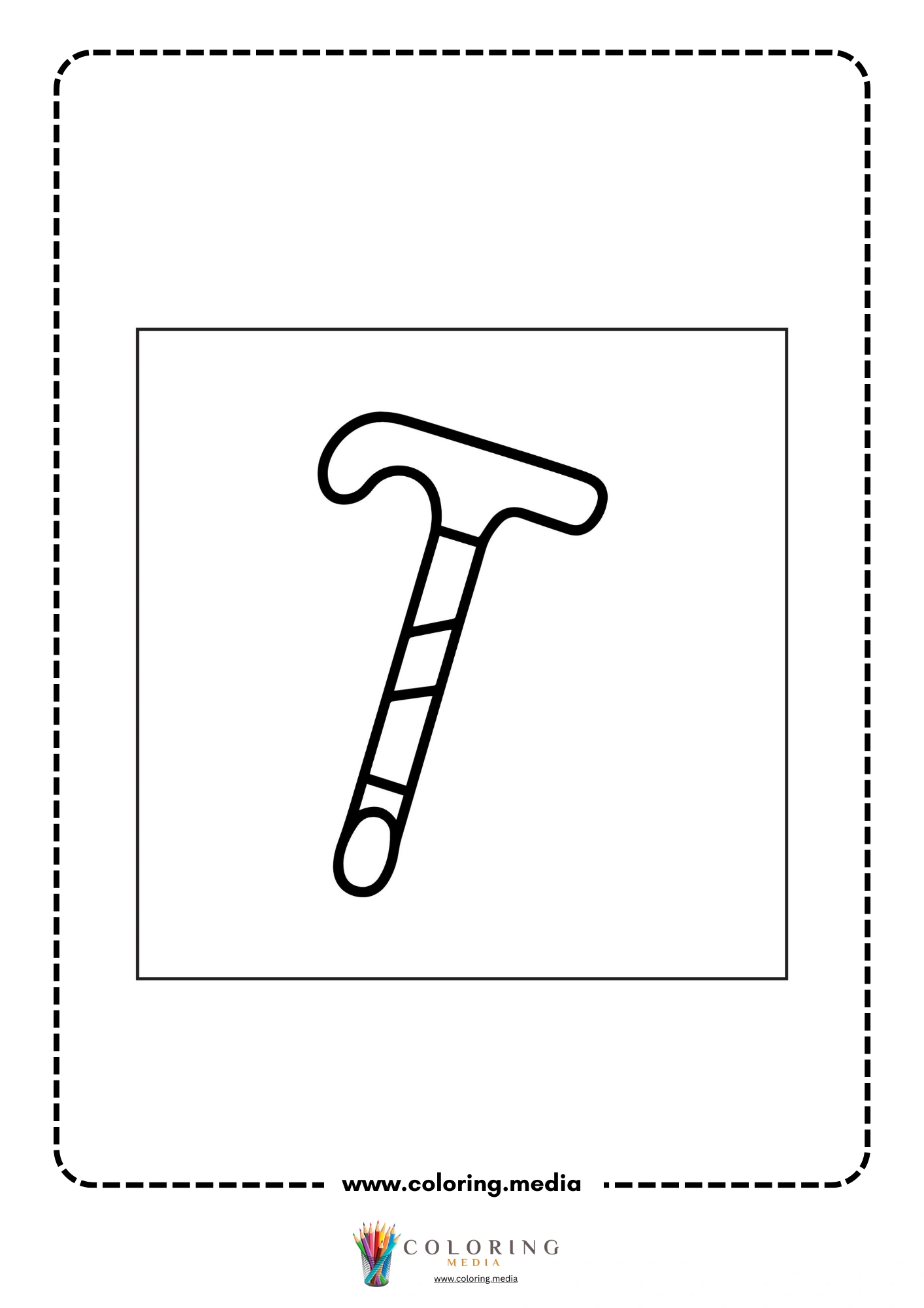 Medical coloring page with ambulance and emergency symbol
