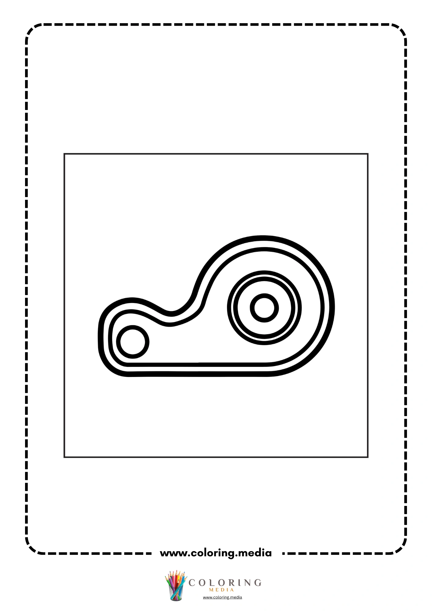 Medical coloring page with wheelchair and healthcare symbol