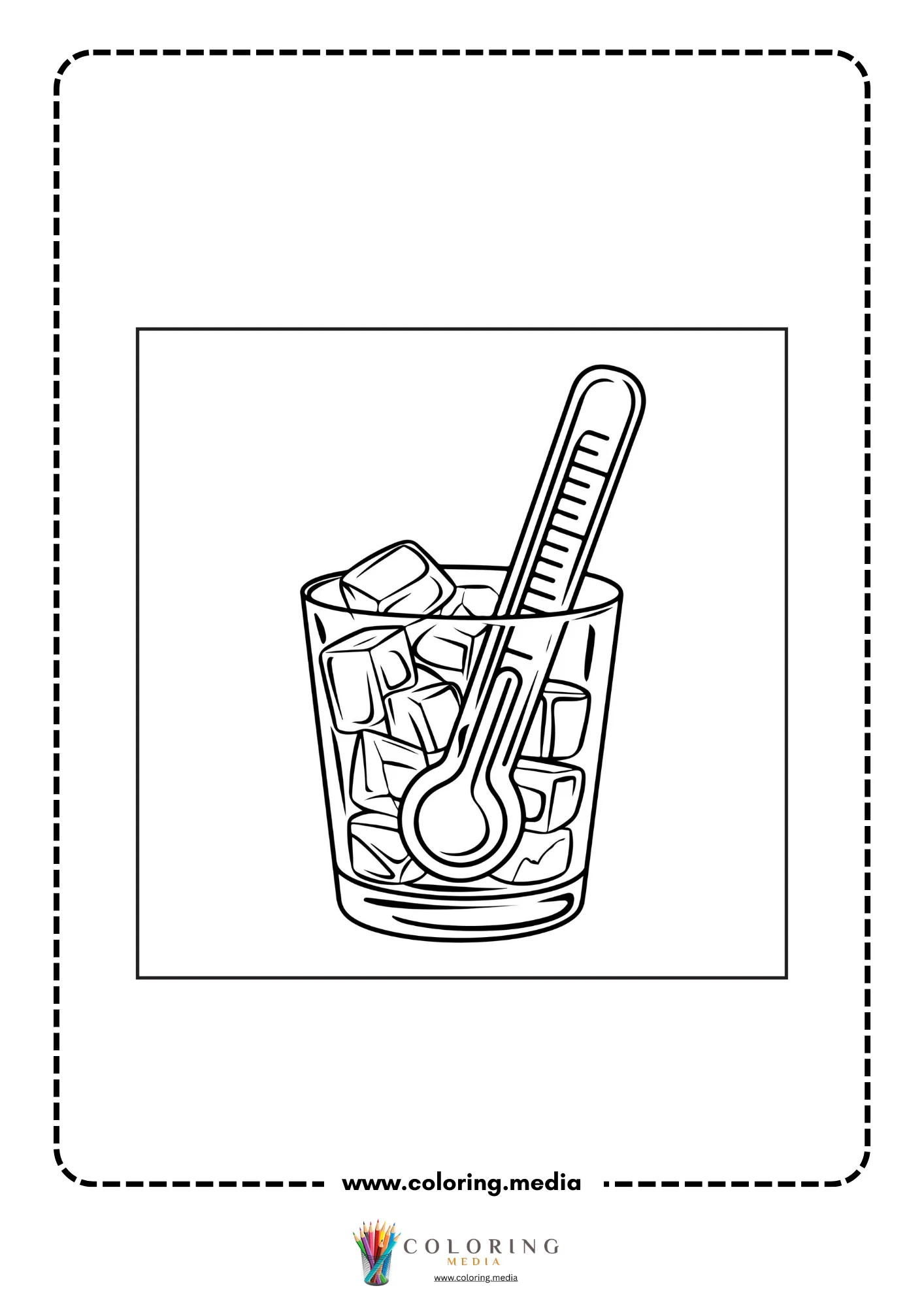Medical coloring page with hospital bed and pillow
