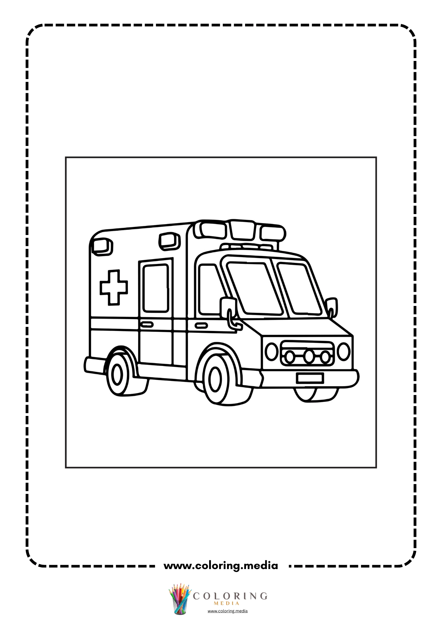 Medical coloring page with patient and doctor in clinic