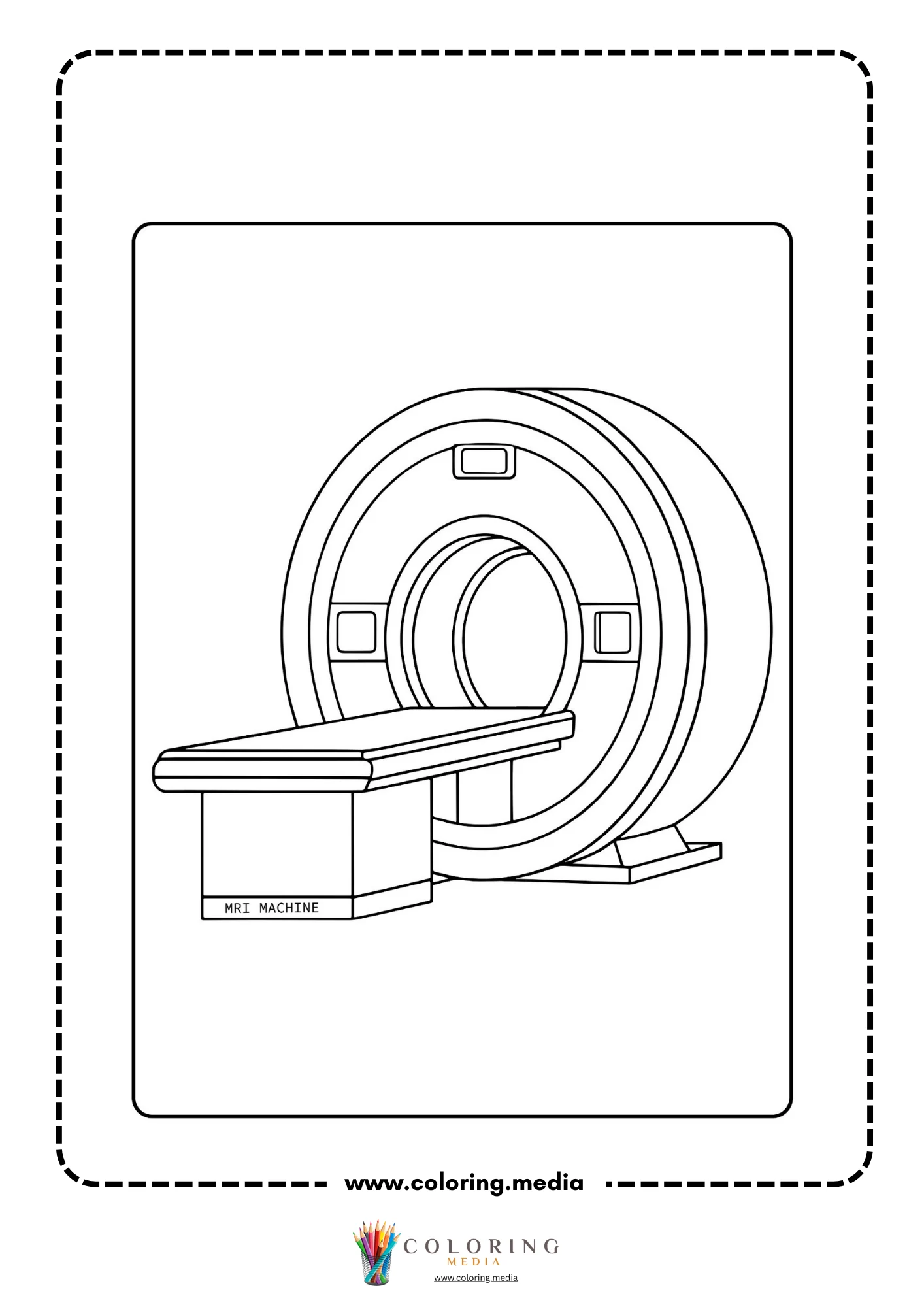 Medical instrument coloring page with medicine dropper