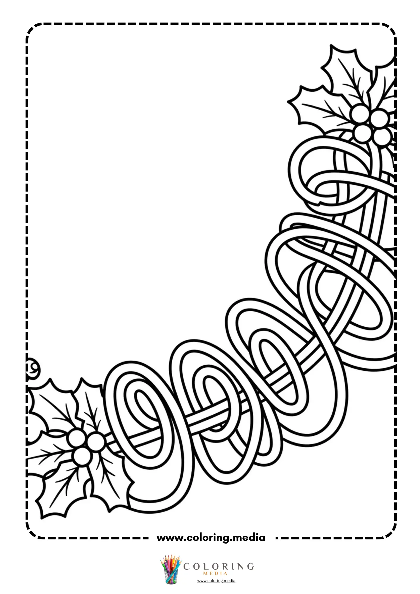 Cute science kids Christmas coloring page with child mixing holiday experiment
