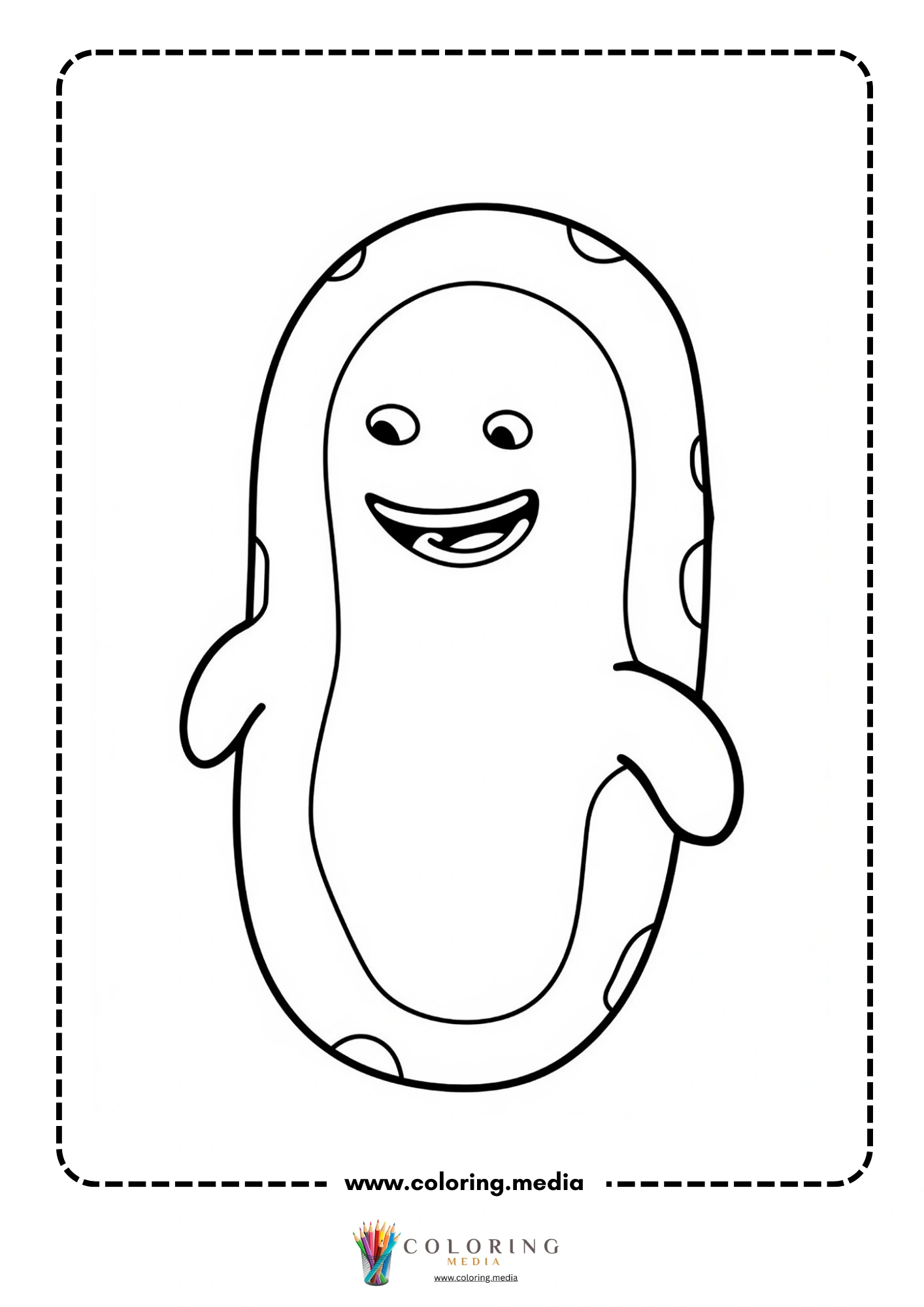 Cute virus and bacteria coloring page with germs for science coloring