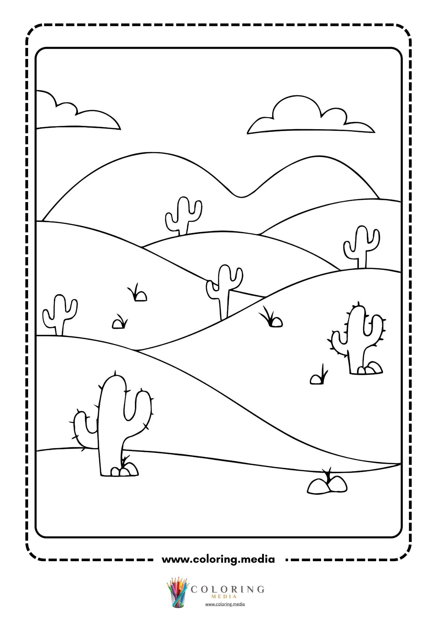 Desert cactus landscape