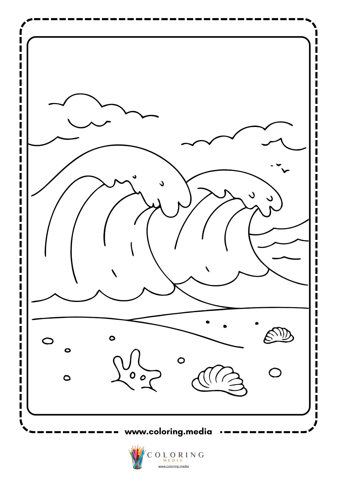 Ocean waves at the beach