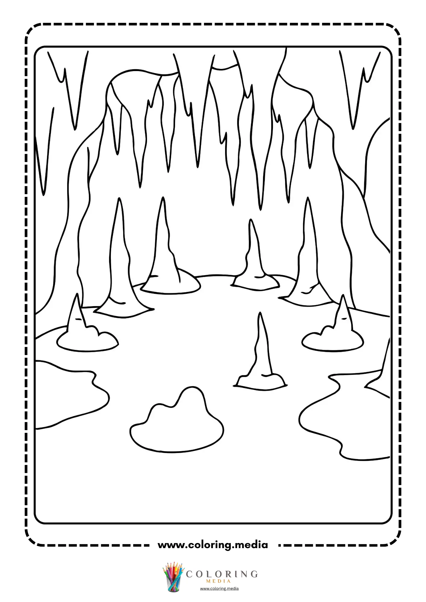 Cave stalactites and stalagmites