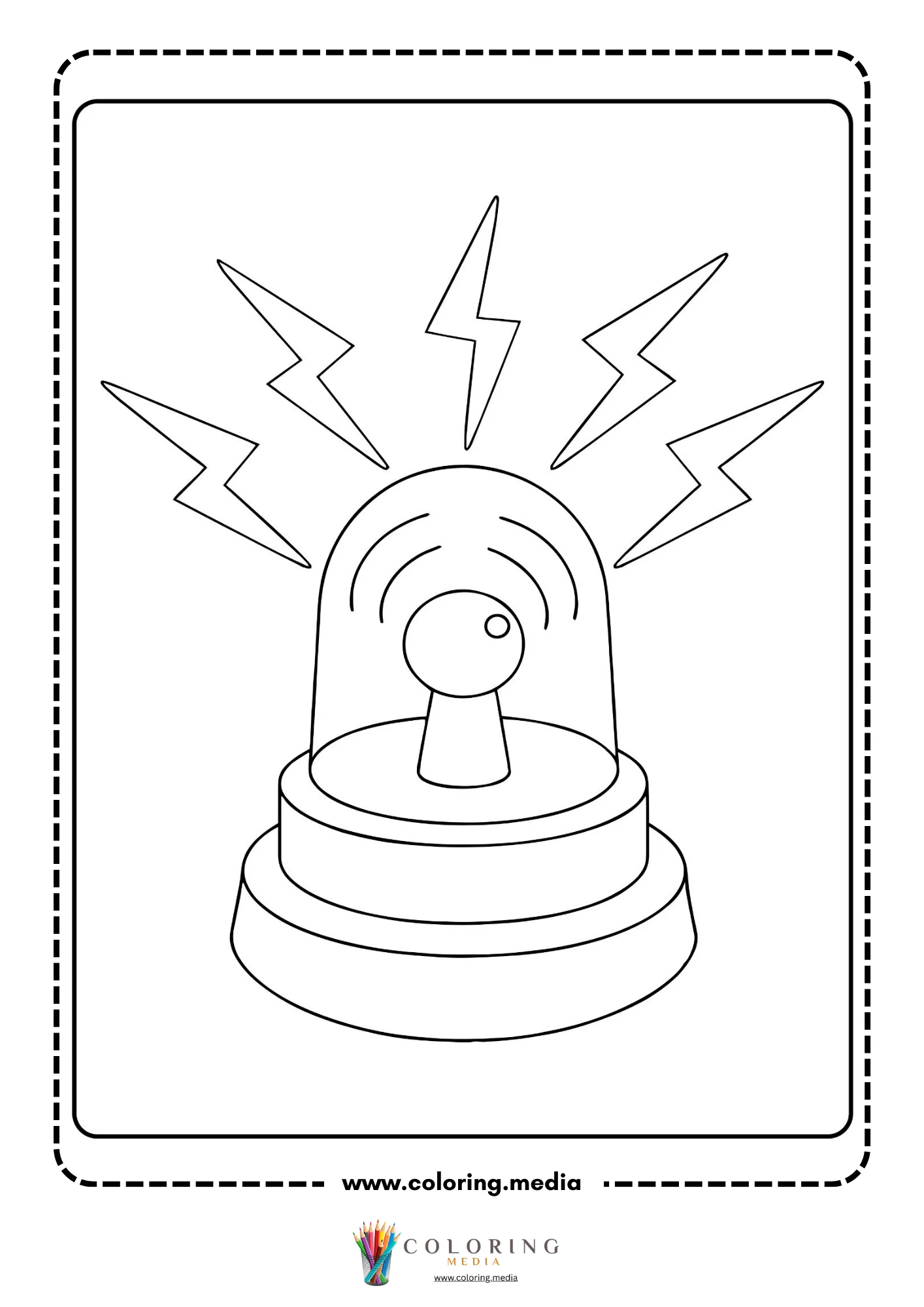 Earthquake coloring page with earth splitting under town