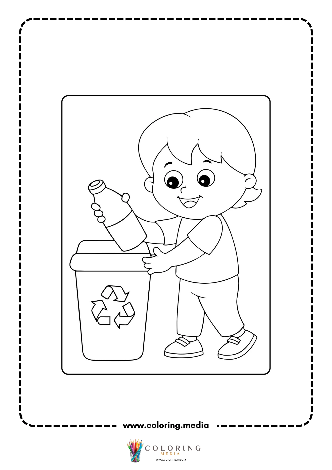 Greenhouse effects coloring page with Earth under cloudy sky