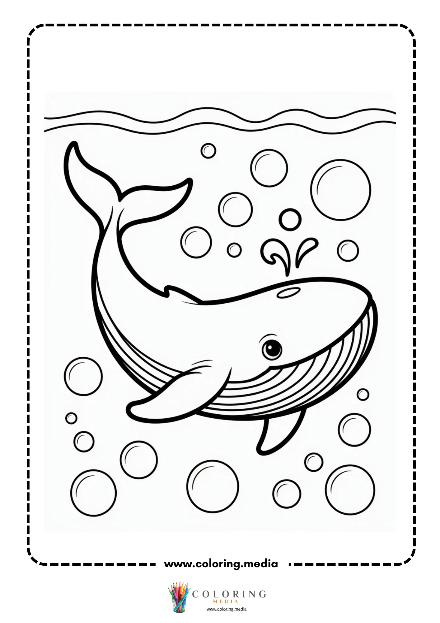 Ocean coloring page with underwater coral garden