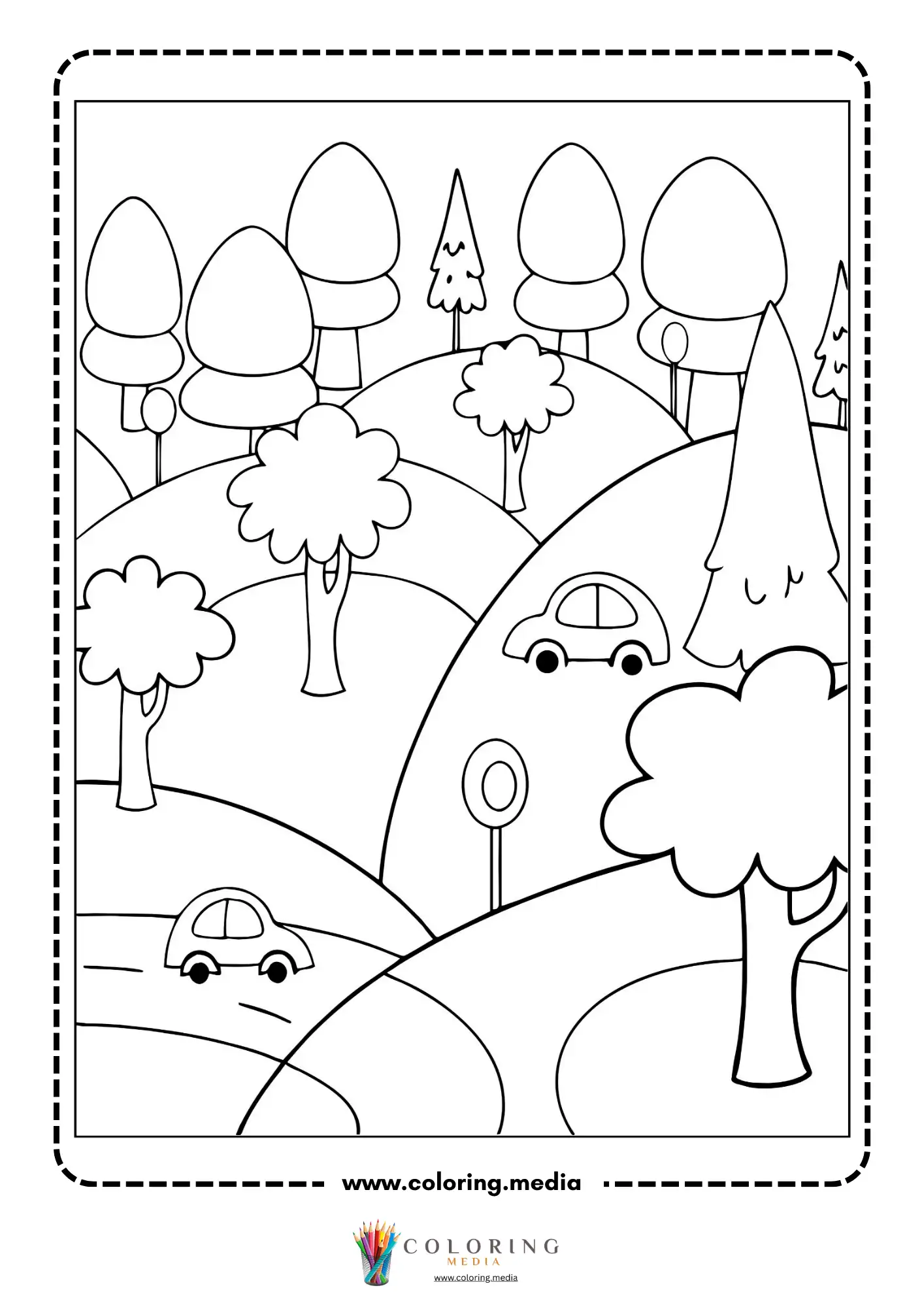 Renewable energy coloring page with eco friendly house and sunshine