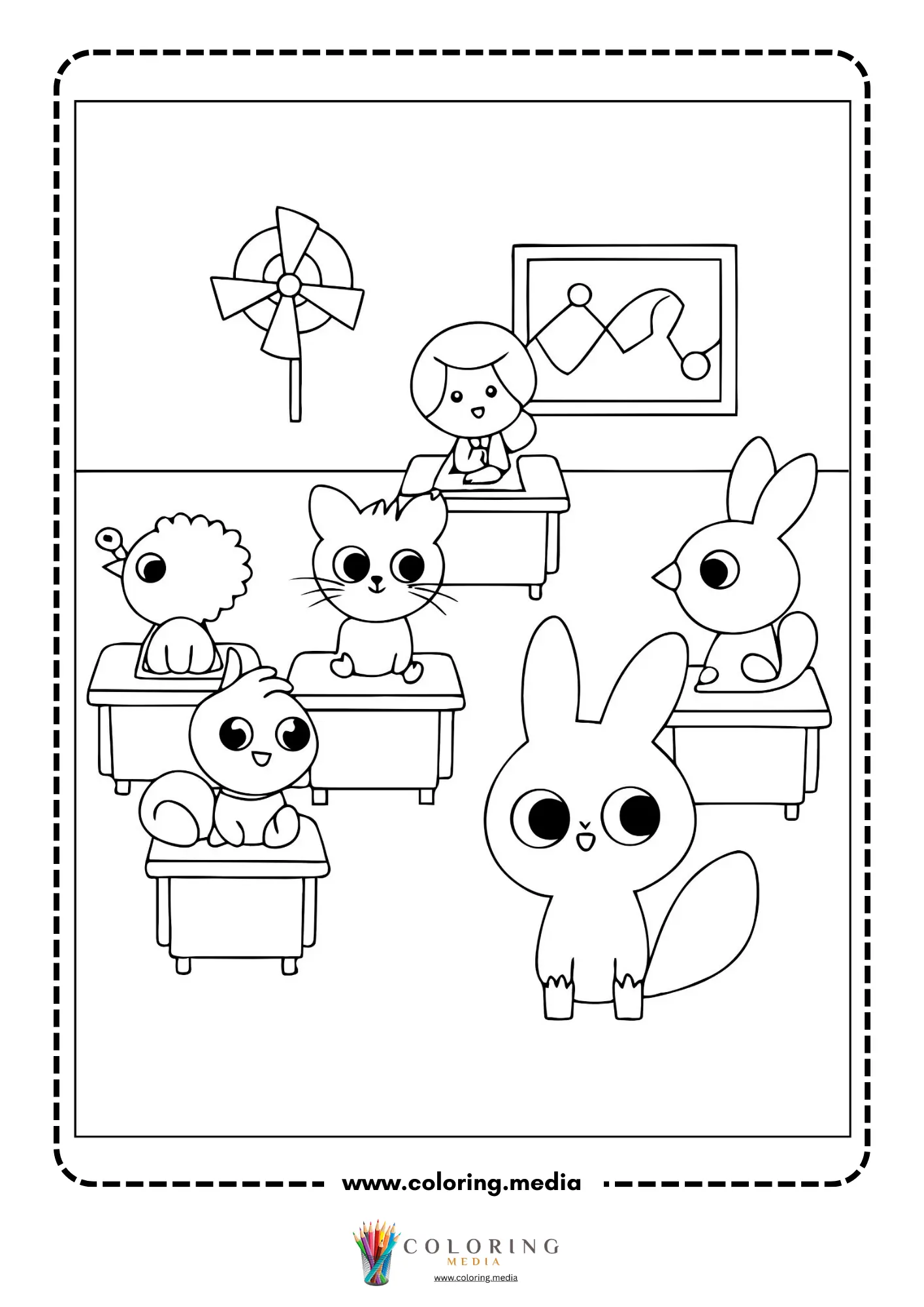 Renewable energy coloring page with electric vehicle charging station