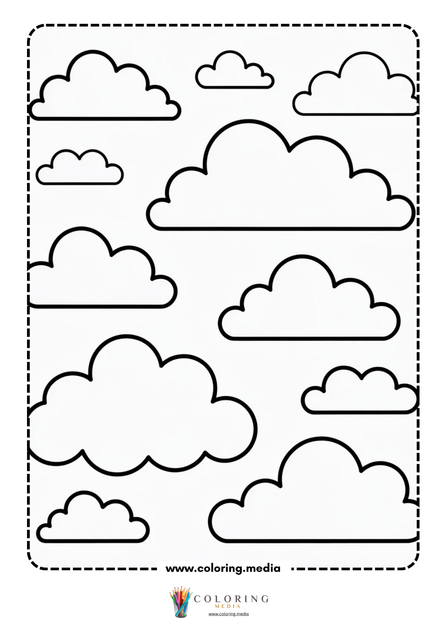 Cloudy sky outline