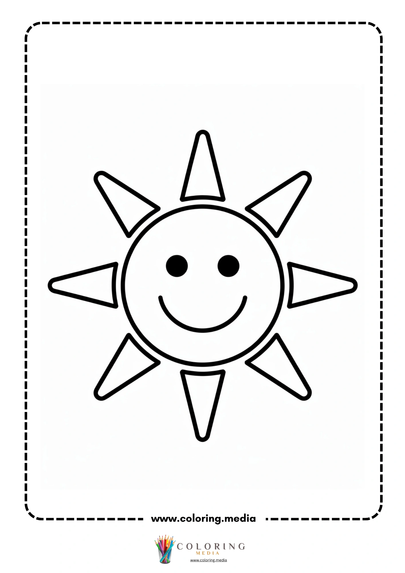 Solar system coloring page with space station and stars