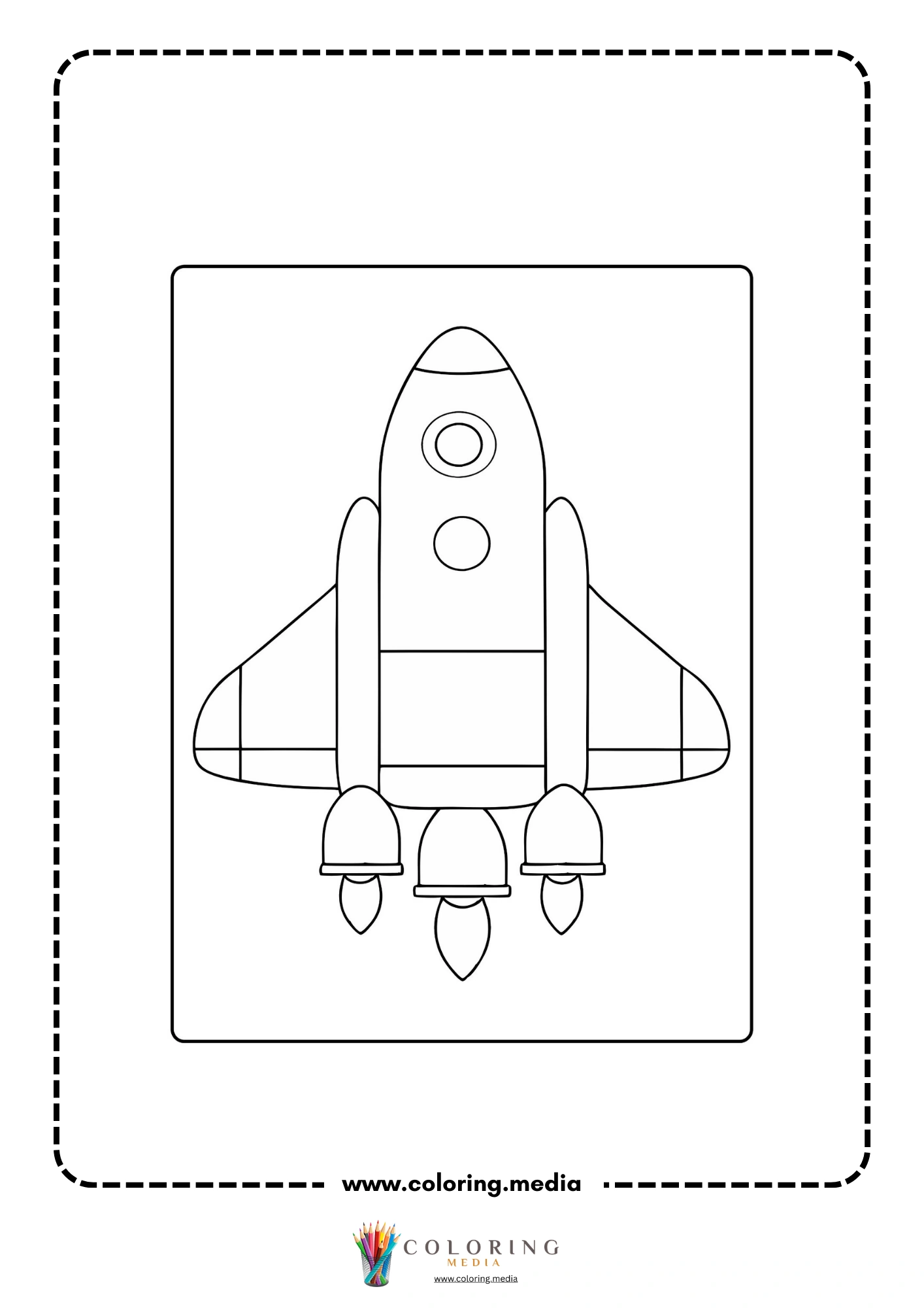 Solar system coloring page with moon and space background
