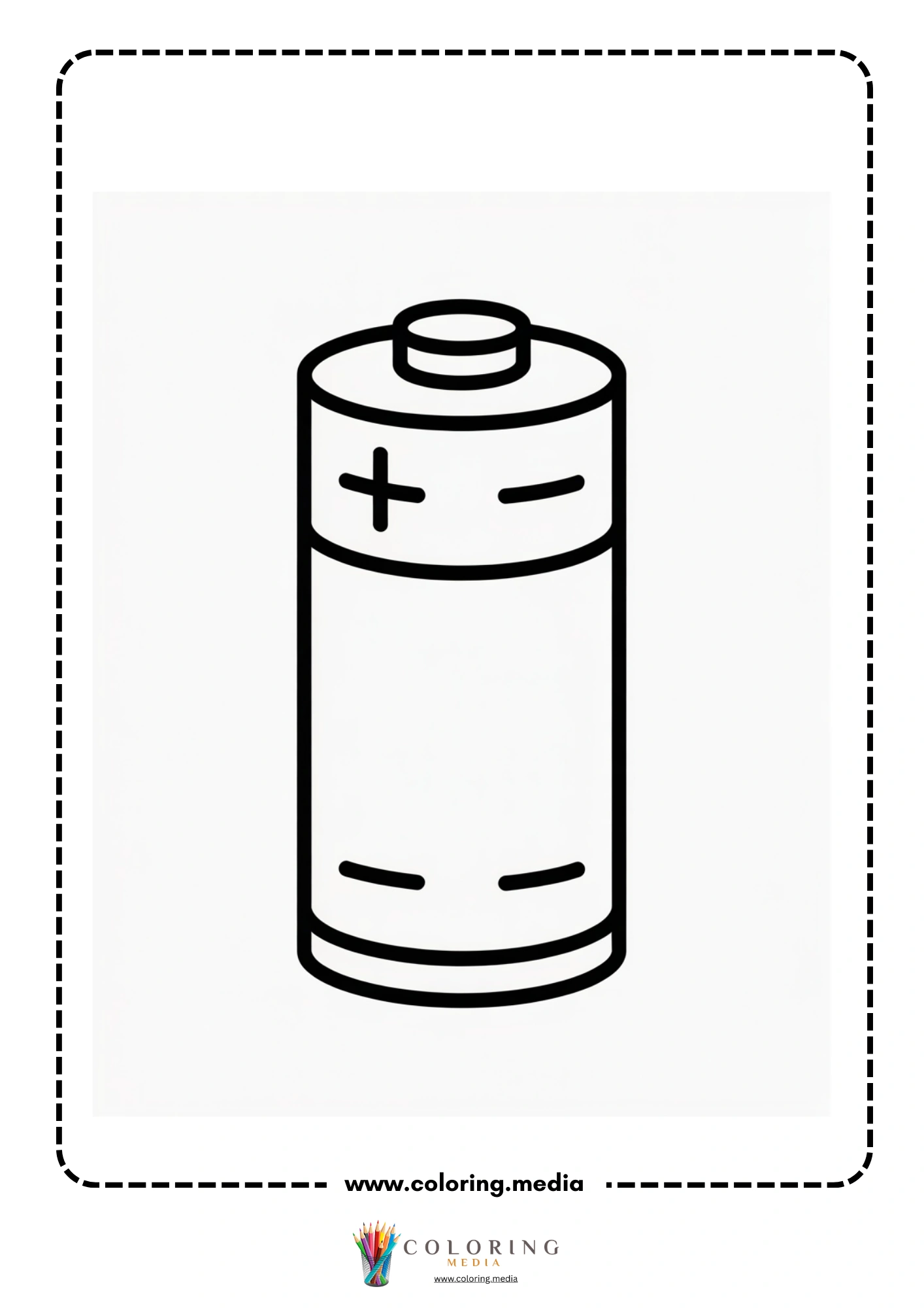 Electronic coloring page with light bulb and wire circuit