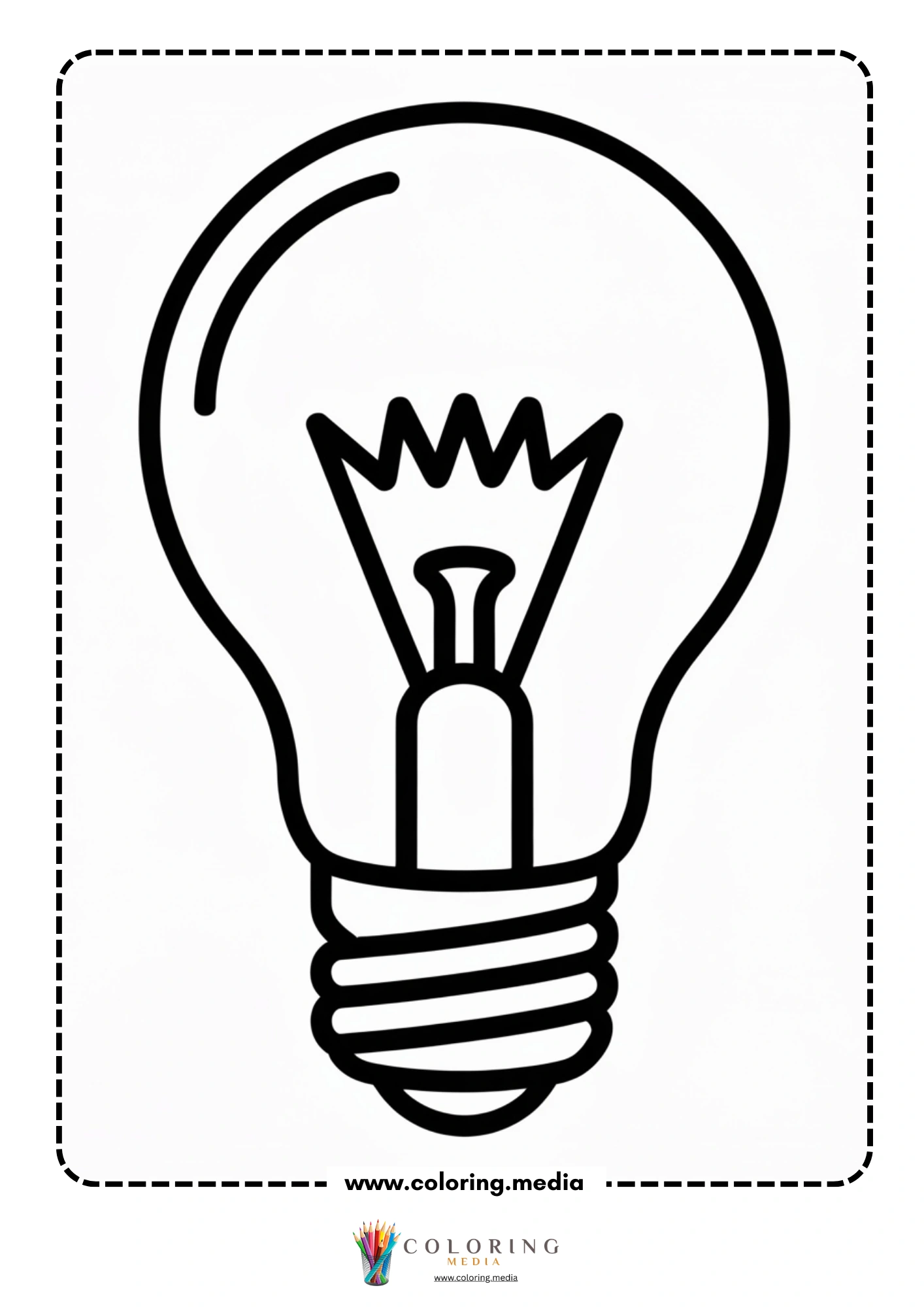 Electronic coloring page with plug and connected wire