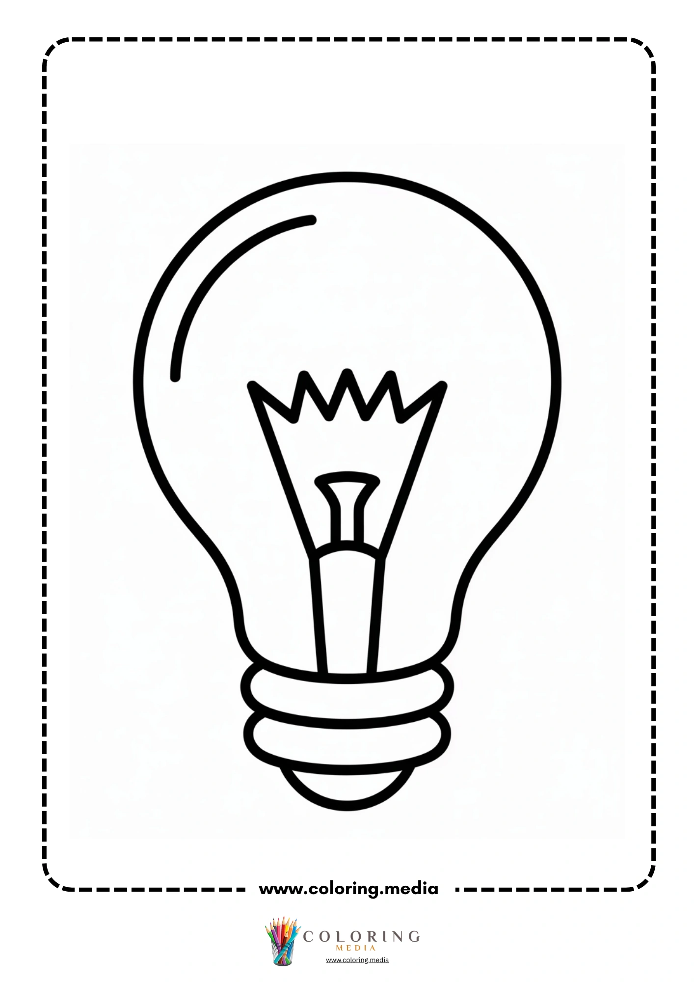 Electronic coloring page with electronic component outline
