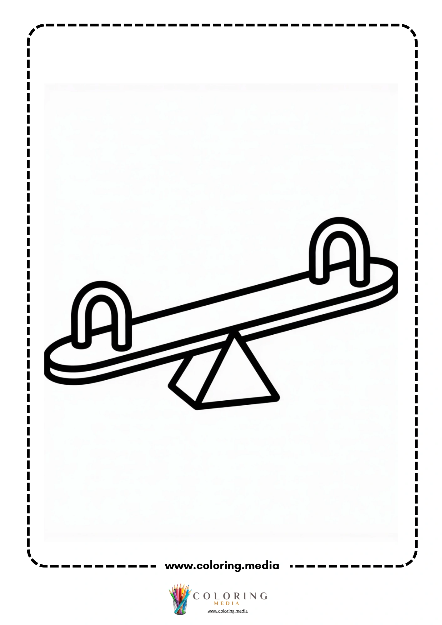 Levers coloring page with simple machine lever example
