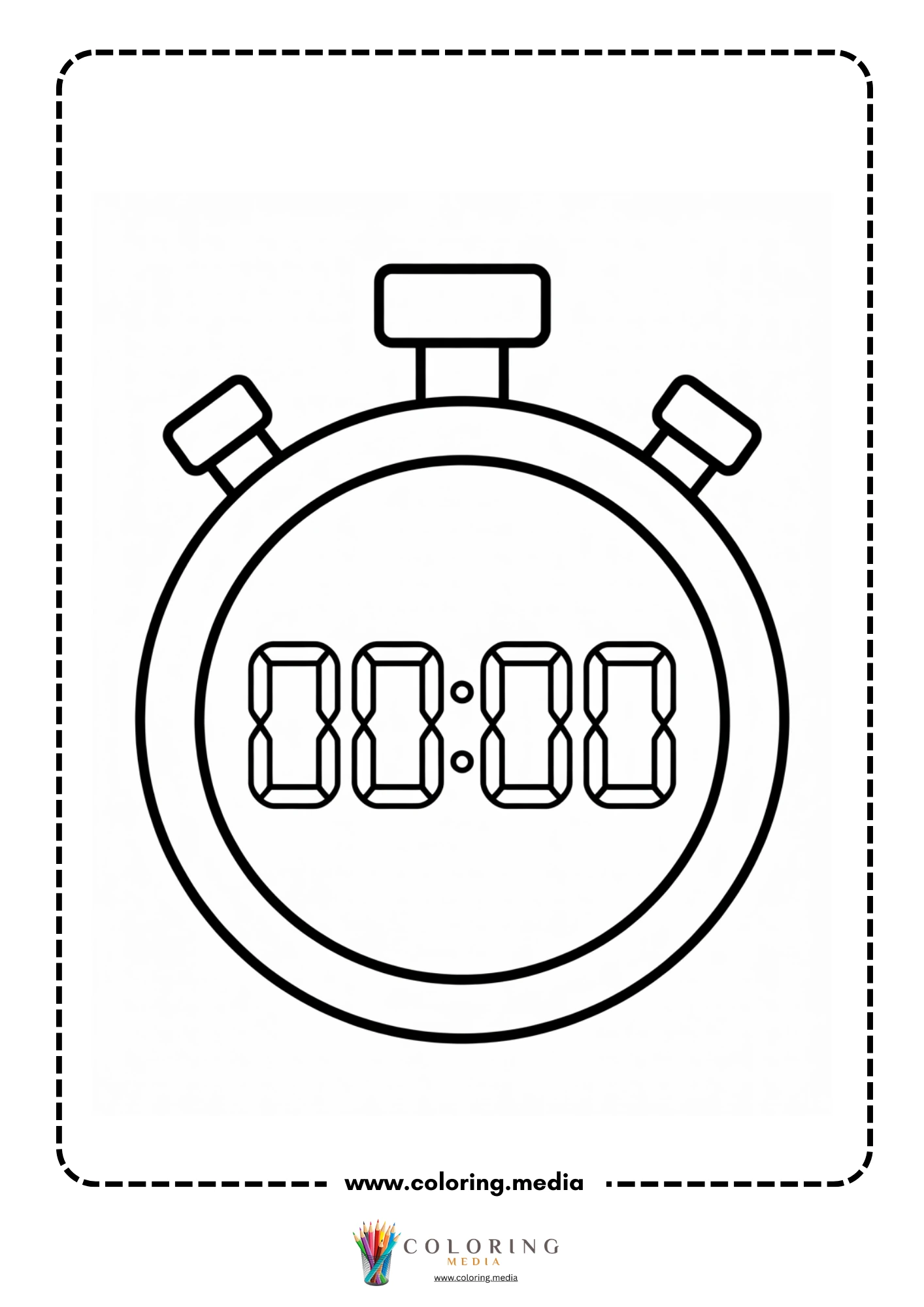 Measure tools coloring page with kids comparing weights