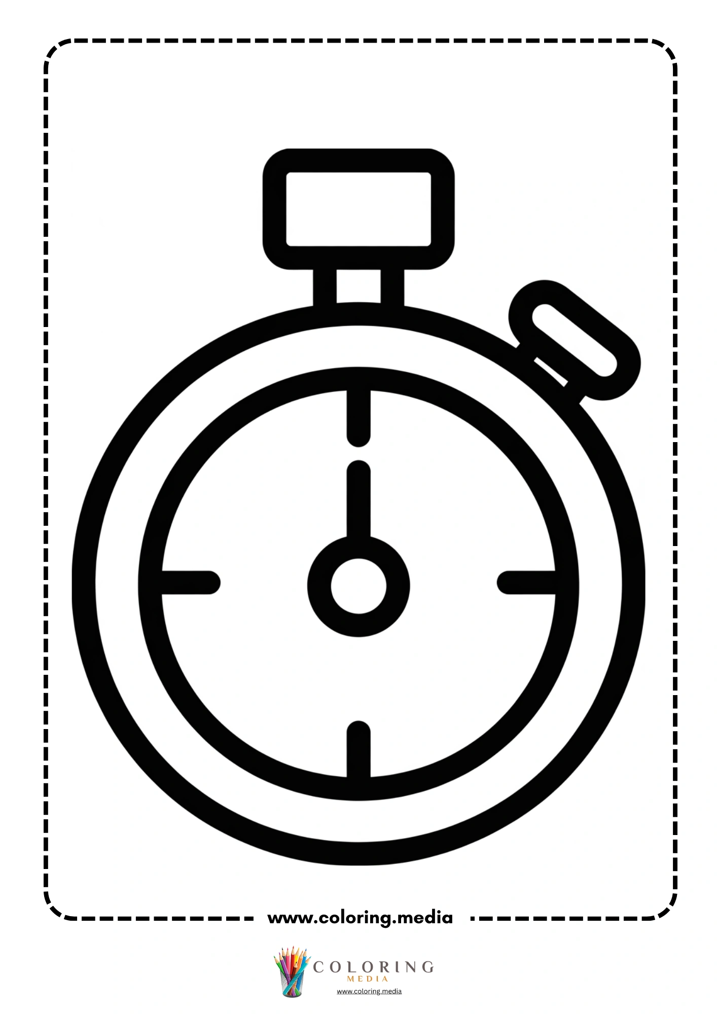 Measure tools coloring page with weighing pan scale