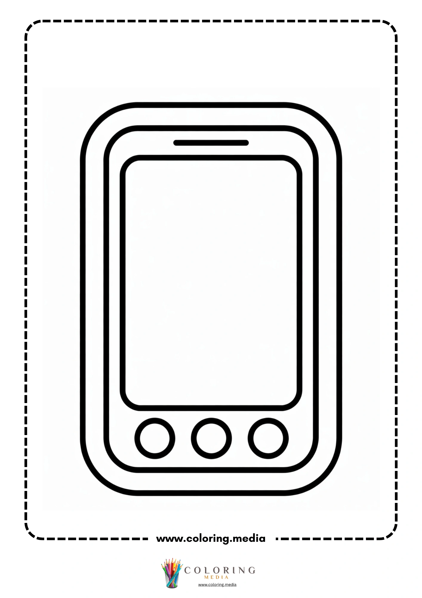 Technology coloring page with robot and science lab tools